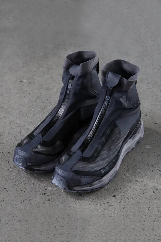 11 BY Boris Bidjan Saberi High-top sneakers, full collection: Extremely comfortable, flexible, slightly platform sole, Made in Germany, BAMBA2-HUILAN, Gray-Blue, P1122